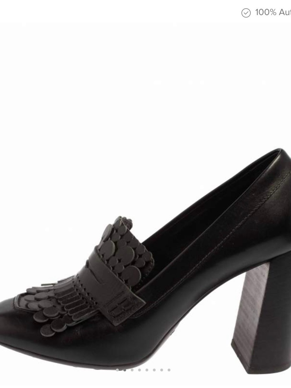 TOD'S Black Scalloped Leather Court Pumps! LIKE NEW! Size 6! LEATHER - Picture 5 of 6